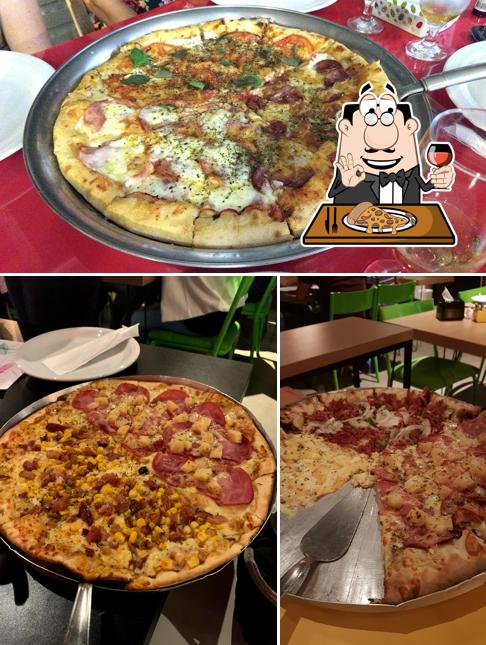 Consiga diferentes tipos de pizza