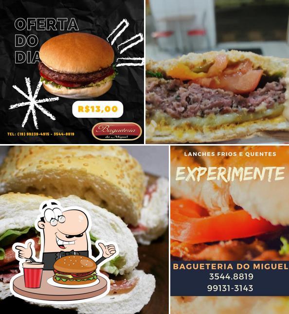 Hambúrguer em Bagueteria do Miguel