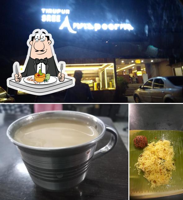 The image of Hotel Sri Annapoorani’s food and exterior