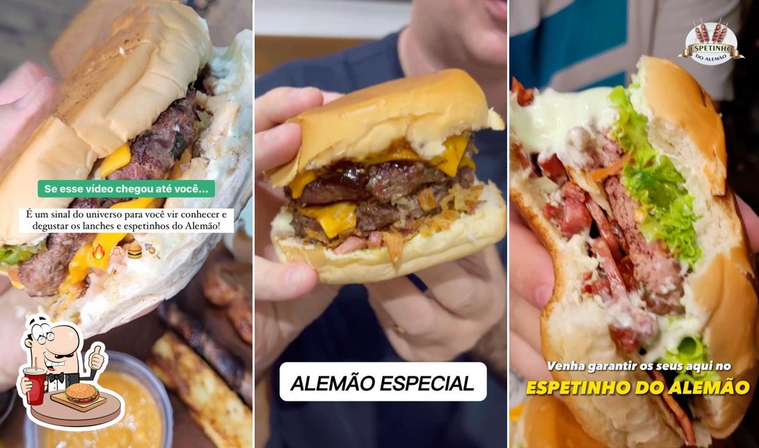 Hambúrguer em Espetinho do Alemão