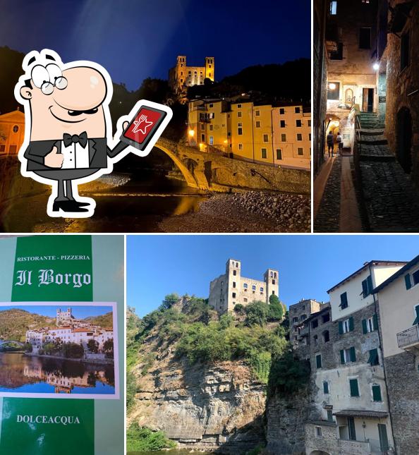 Goditi la vista dall'area esterna di Il Borgo