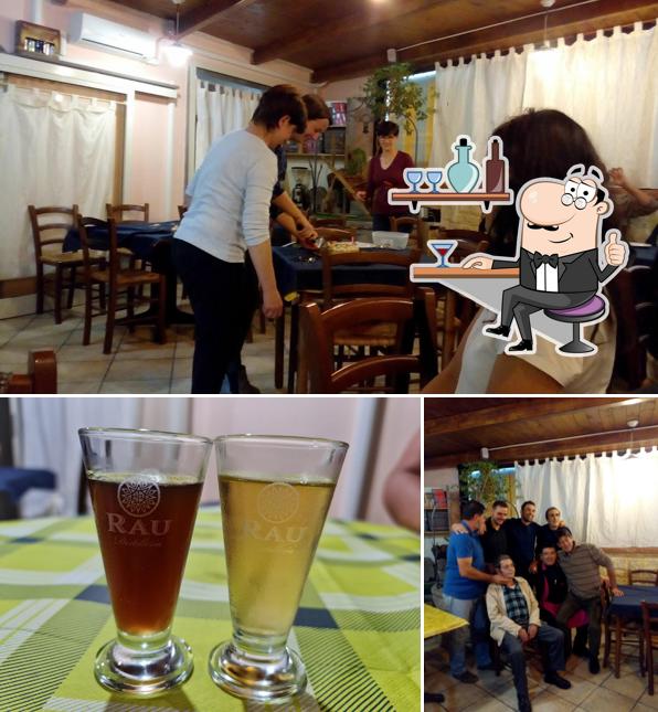 Dai un’occhiata alla immagine che mostra la interni e birra di Trattoria Ghentiana