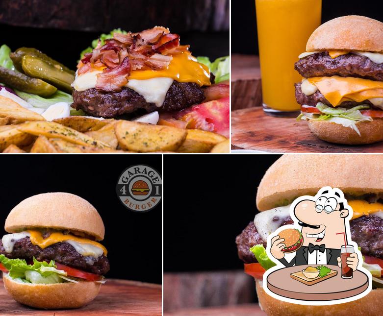 Garage 41 HAMBURGUERIA NA BRASA provê uma escolha de opções para os amantes dos hambúrgueres