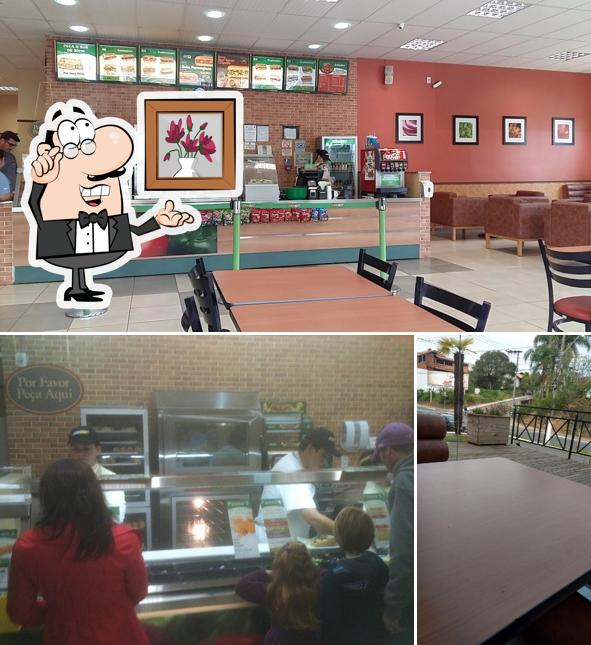 O interior do Subway