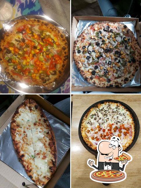 Try out pizza at Flames Pizza
