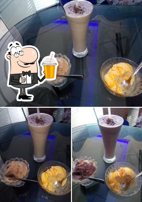 Enjoy a beverage at Rich & Creamie Ice Cream Bar