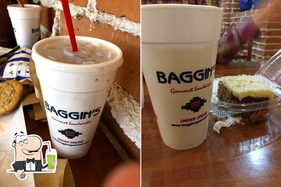 Enjoy a beverage at Baggin's Gourmet Sandwiches Arizona Pavilions