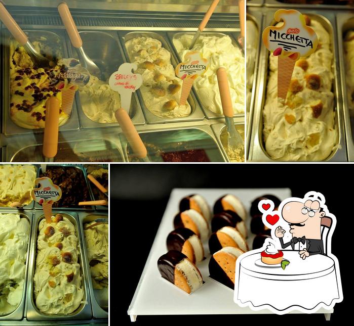 Gelateria Job's Bordighera bietet eine Mehrzahl von Süßspeisen