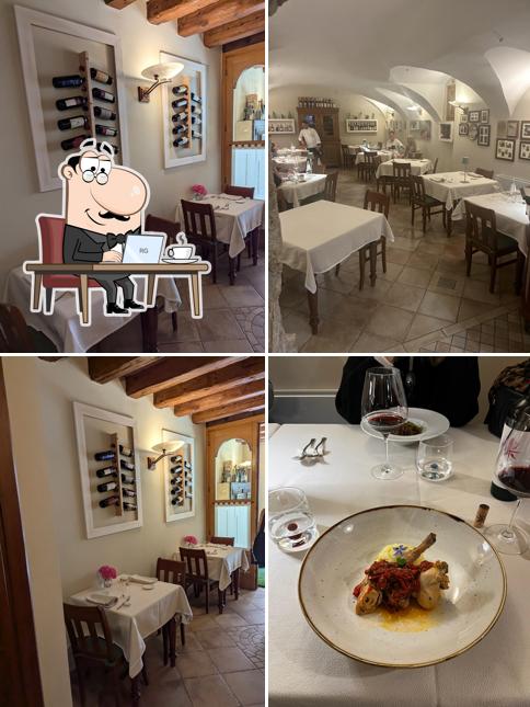 Gli interni di Osteria Di Mezzo