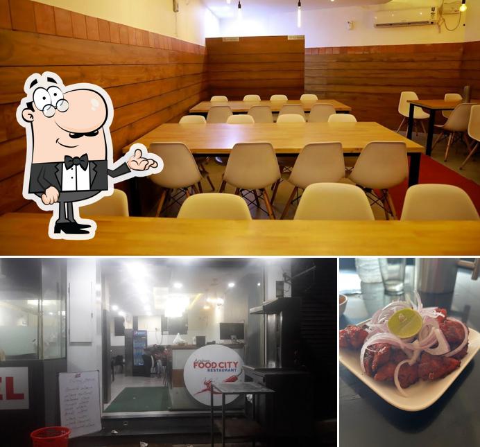 This is the image displaying interior and food at Foodcity Restaurent