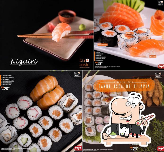 Experimente diferentes opções de sushi