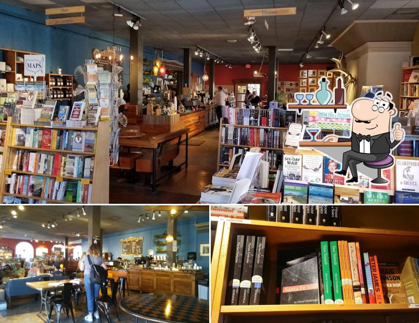 Take a seat at one of the tables at Collected Works Bookstore & Coffeehouse