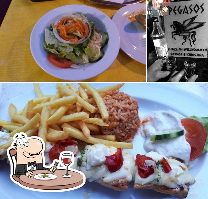 Voici l’image indiquant la nourriture et de l'alcool sur Restaurant Pegasos
