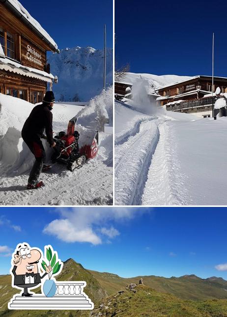 Vous pouvez prendre un bol d'air frais à l'extérieur Ski- und Berggasthaus Casanna