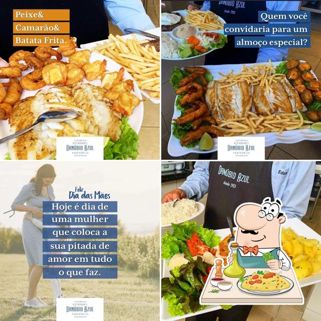 Comida em Restaurante Danúbio Azul
