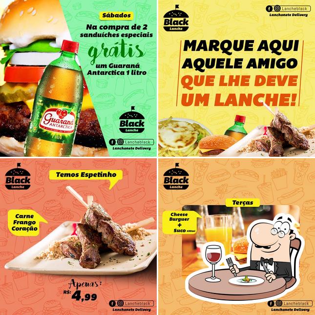 Comida em Black Lanche