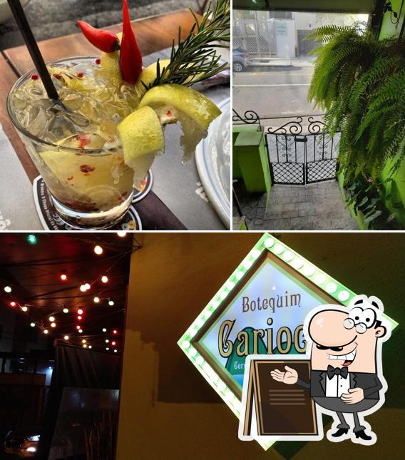 Dê uma olhada a imagem apresentando exterior e bebida a Botequim Carioca