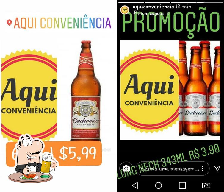 Aqui Conveniência offerece uma opção de cervejas