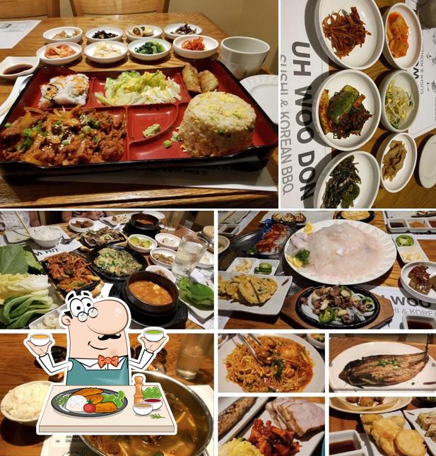 This is the photo showing food and dining table at Fish & BBQ Korean Restaurant 회랑고기랑
