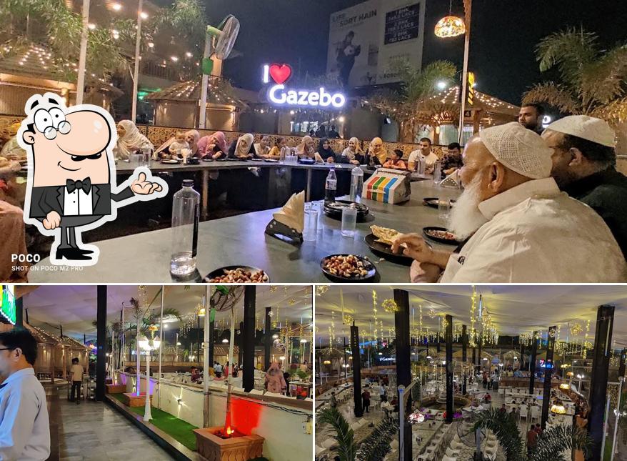 The interior of Gazebo Dhaba & Family Restaurant