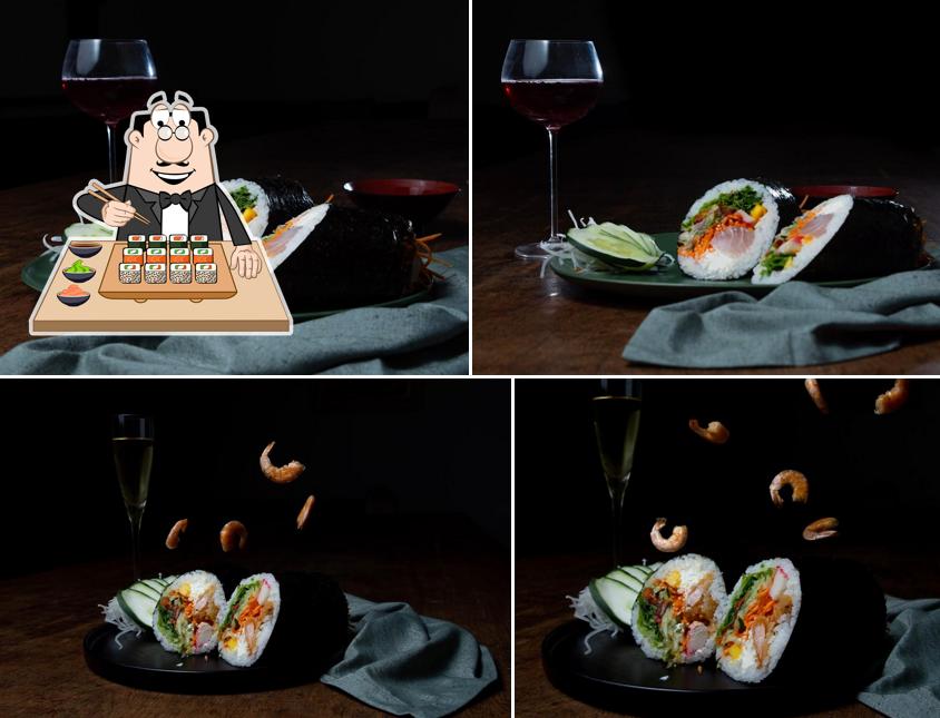 Experimente diferentes opções de sushi