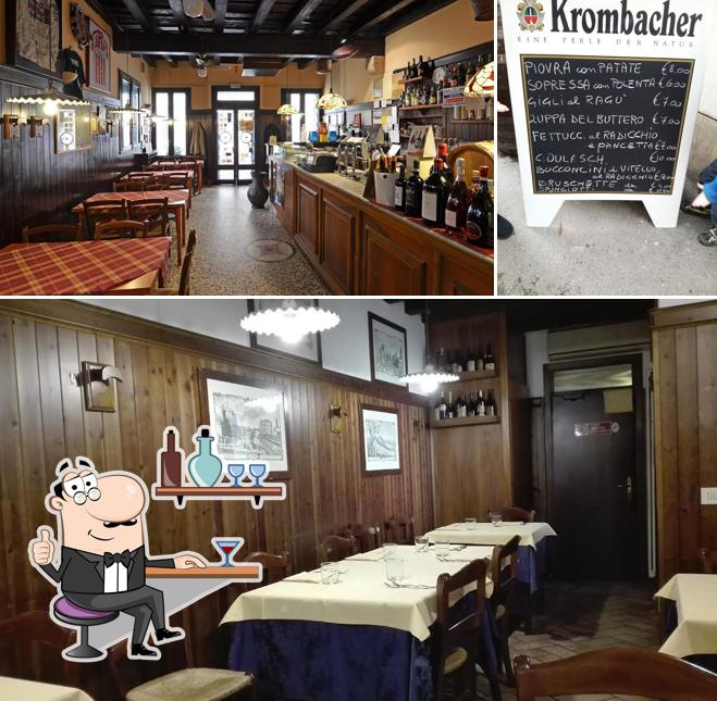 Tra le diverse cose da Osteria Il Cursore si possono trovare la interni e lavagna
