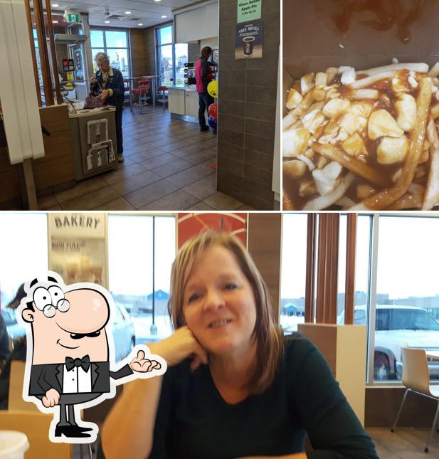 Check out the picture displaying interior and food at McDonald’s
