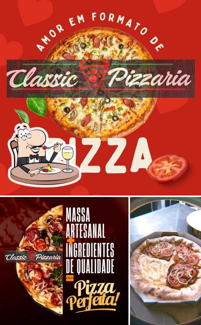 Comida em Pizzaria classic