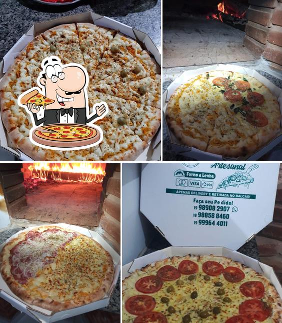 Consiga diferentes tipos de pizza