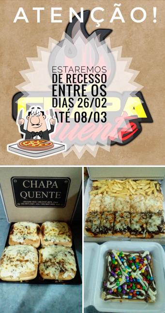 Escolha pizza no Chapa Quente