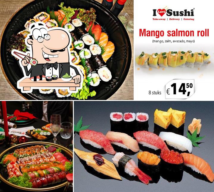 Sushi-Rollen werden von I Love Sushi Tiel angeboten