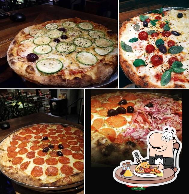 Escolha pizza no Pizzaria Zia Rosa