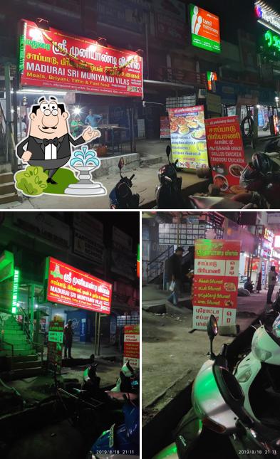 The exterior of Madurai Sri Muniyandi Vilas