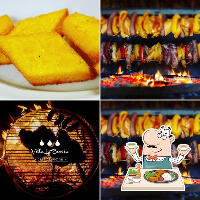 Cibo al Casa di cucina Villa la Boccia