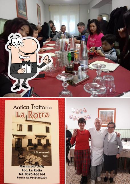 Gli interni di Trattoria La Rotta