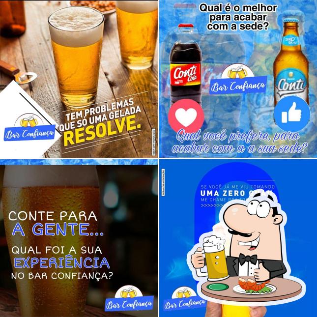 BAR CONFIANÇA offerece uma opção de cervejas