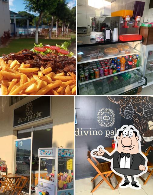 Entre diversos coisas, interior e comida podem ser encontrados no Divino Paladar