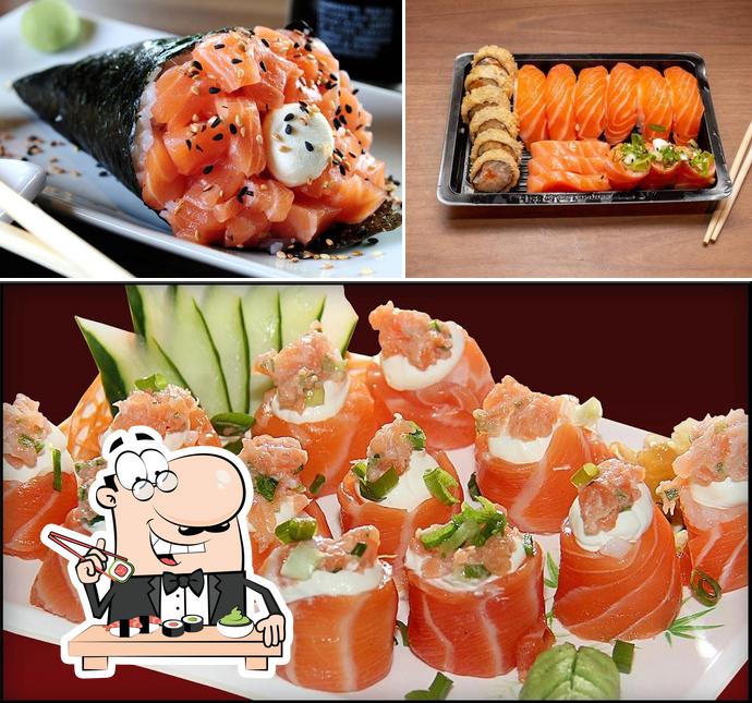 Prove diversas opções de sushi