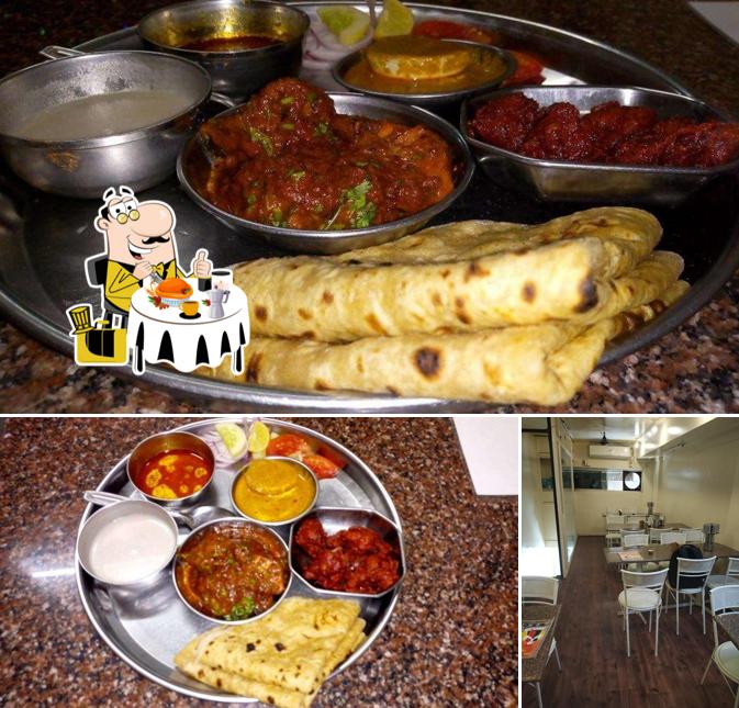 The image of Hotel Aaram Kolhapur’s food and dining table