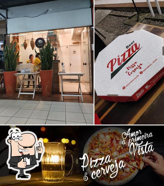 Look at the image of Beer Pizza