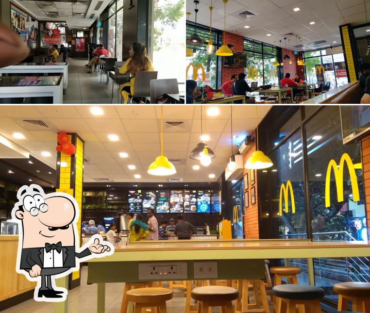 Take a seat at one of the tables at McDonald's