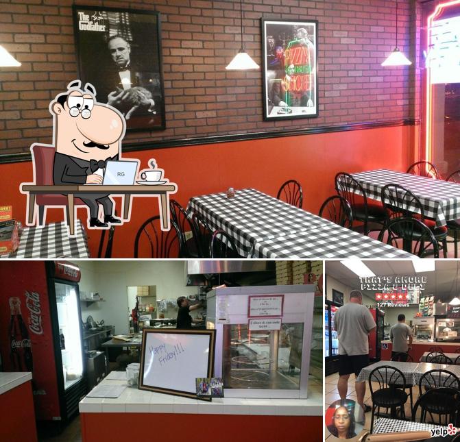 The interior of That's Amore Pizza & Deli