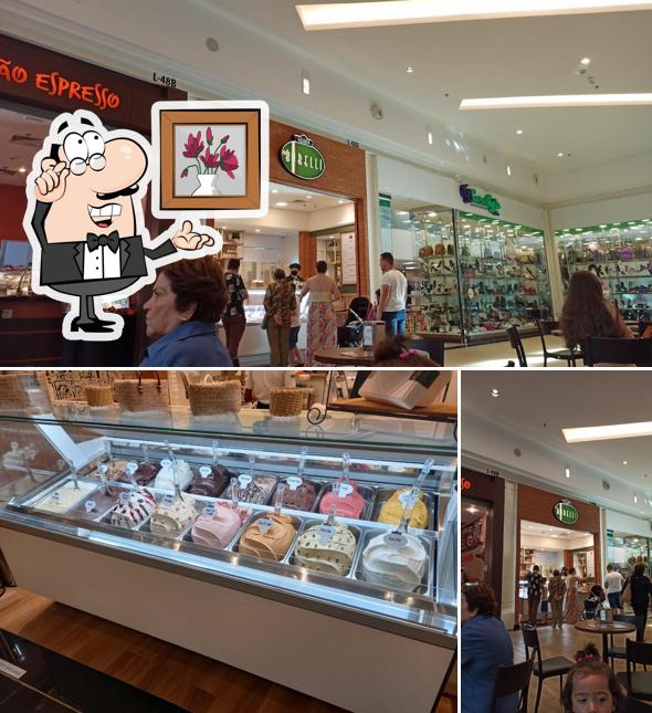 O interior do Gelato Borelli Londrina