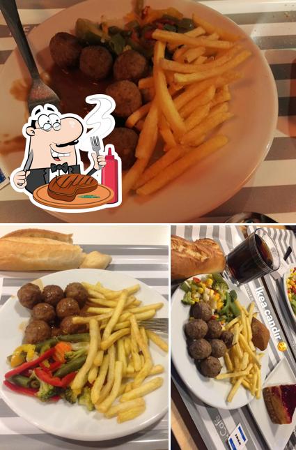 Order meat meals at IKEA Restaurant & Cafe