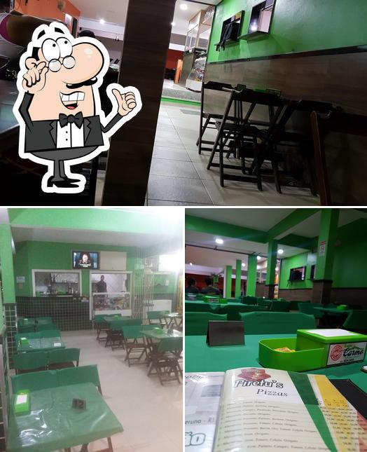 O interior do Piretu's Lachonete E Pizzaria