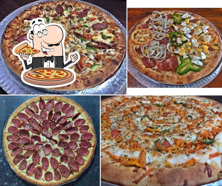 Escolha diferentes tipos de pizza