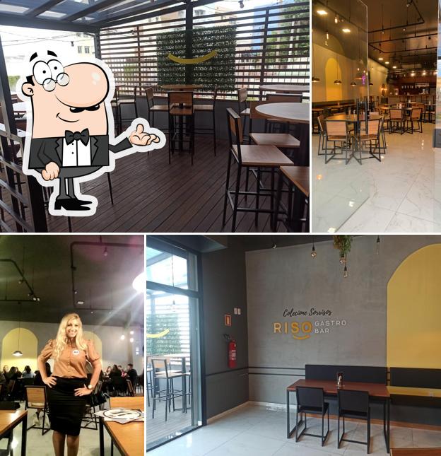 O interior do Riso Gastrobar