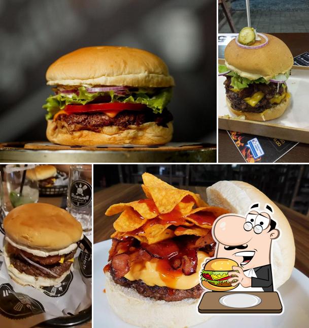Os hambúrgueres do Roswell Grill Burger irão satisfazer diferentes gostos