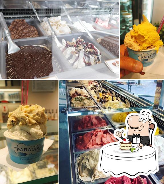 Gelateria Paradiso serve un'ampia gamma di dolci