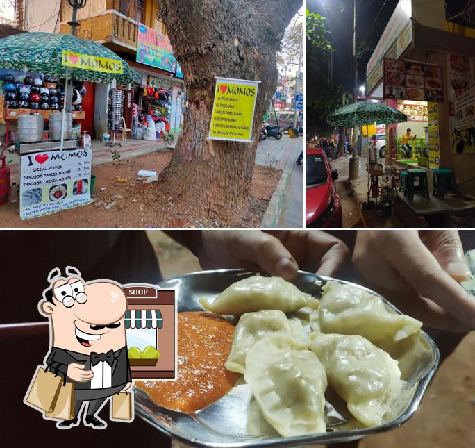 This is the picture depicting exterior and dessert at I ️ Momos